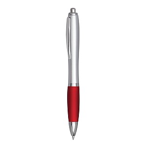 Ballpoint pen, silver|red