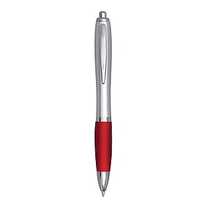 Ballpoint pen, silver|red
