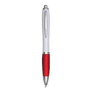 Ballpoint pen, white|red