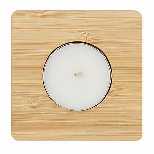 Bamboo candle holder, brown