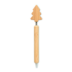 Bamboo Christmas tree ball pen