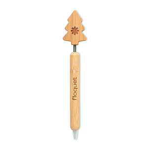 Bamboo Christmas tree ball pen