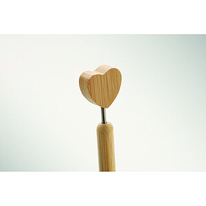 Bamboo heart ball pen