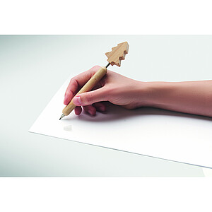 Bamboo heart ball pen
