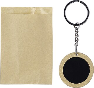 Bamboo keychain Gene, black
