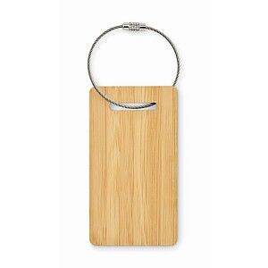Bamboo luggage tag, wood
