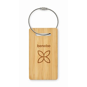 Bamboo luggage tag, wood
