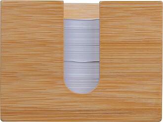 Bamboo note box, beige