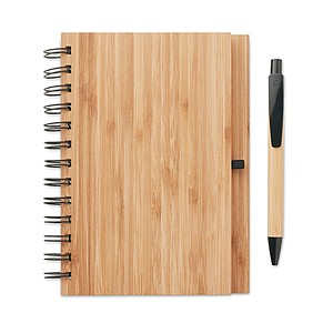 Bamboo notebook with pen