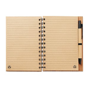 Bamboo notebook with pen