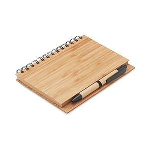 Bamboo notebook with pen