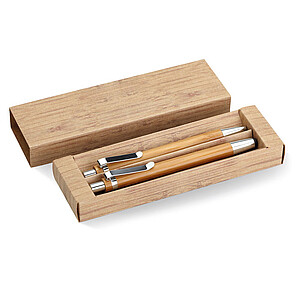 Bamboo pen and pencil set, wood