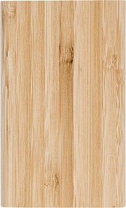 Bamboo power bank with a capacity of 4.000 mAh
