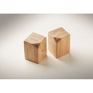 Bamboo salt & pepper set, wood