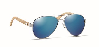 Bamboo sunglasses in pouch