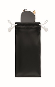 Bamboo sunglasses in pouch