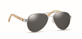 Bamboo sunglasses in pouch
