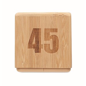 Bamboo twist snooze timer, wood