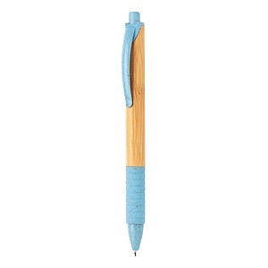 Bamboo & wheatstraw pen,blue