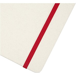 Bass A5 recycled hard cover notebook with lined pages, red
