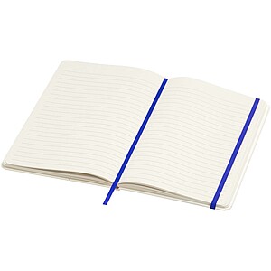 Bass A5 recycled hard cover notebook with lined pages, royal blue