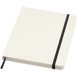 Bass A5 recycled hard cover notebook with lined pages, solid black