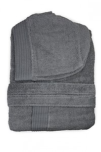 Bathrobe Hooded Anthracite, L/XL, 420 gr/m2