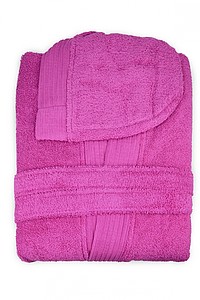 Bathrobe Hooded Magenta, S/M, 420 gr/m2