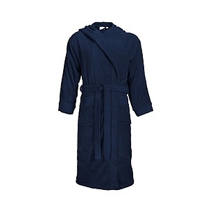 Bathrobe Hooded Navy, S/M, 420 gr/m2