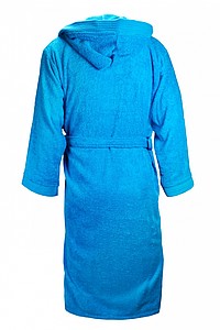 Bathrobe Hooded Turquoise, S/M, 420 gr/m2