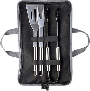 BBQ set in zipped caseSilver