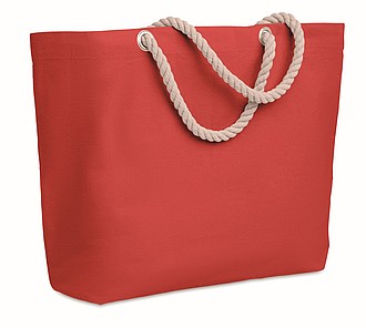 Beach bag with cord handle