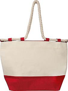 Beach bag with drawstring