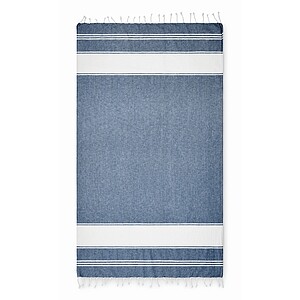 Beach bag with hammam towel, blue