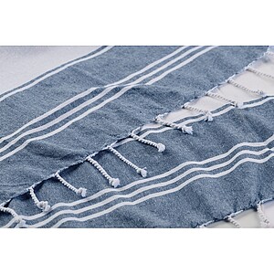 Beach bag with hammam towel, blue