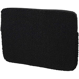 Bear 13" GRS recycled sherpa laptop sleeve 2L, solid black