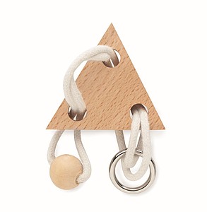 Beech wood brain teaser puzzle