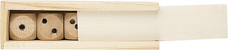 Beech wooden dice set Celine, brown