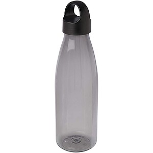 Bergen 800 ml recycled plastic water bottle, solid black