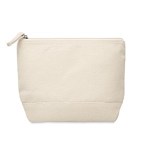 Bicolour cotton cosmetic bag