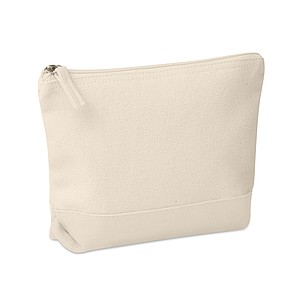 Bicolour cotton cosmetic bag
