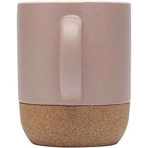 Billie 300 ml ceramic mug with cork details and matt finish, dusty pink