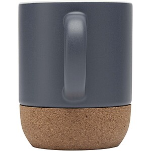 Billie 300 ml ceramic mug with cork details and matt finish, ice blue