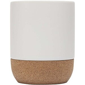 Billie 300 ml ceramic sublimation mug with cork details, white