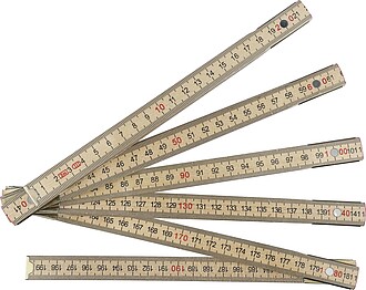 Birchwood foldable ruler Ezio, brown