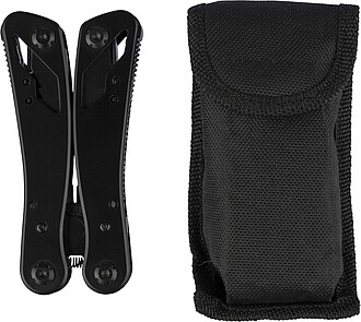 Black aluminium multitool Ariane, black