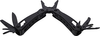 Black aluminium multitool Ariane, black
