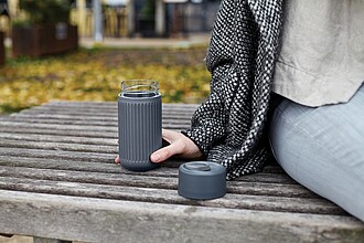 Black+Blum Glass Travel Cup 340ML, grey