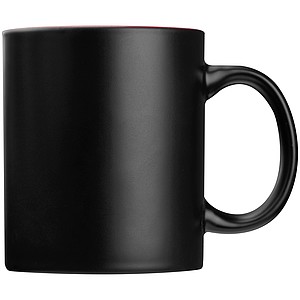 Black mug with colored inside