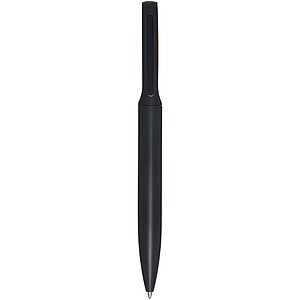 Blanca recycled aluminium ballpoint pen (blue ink), solid black